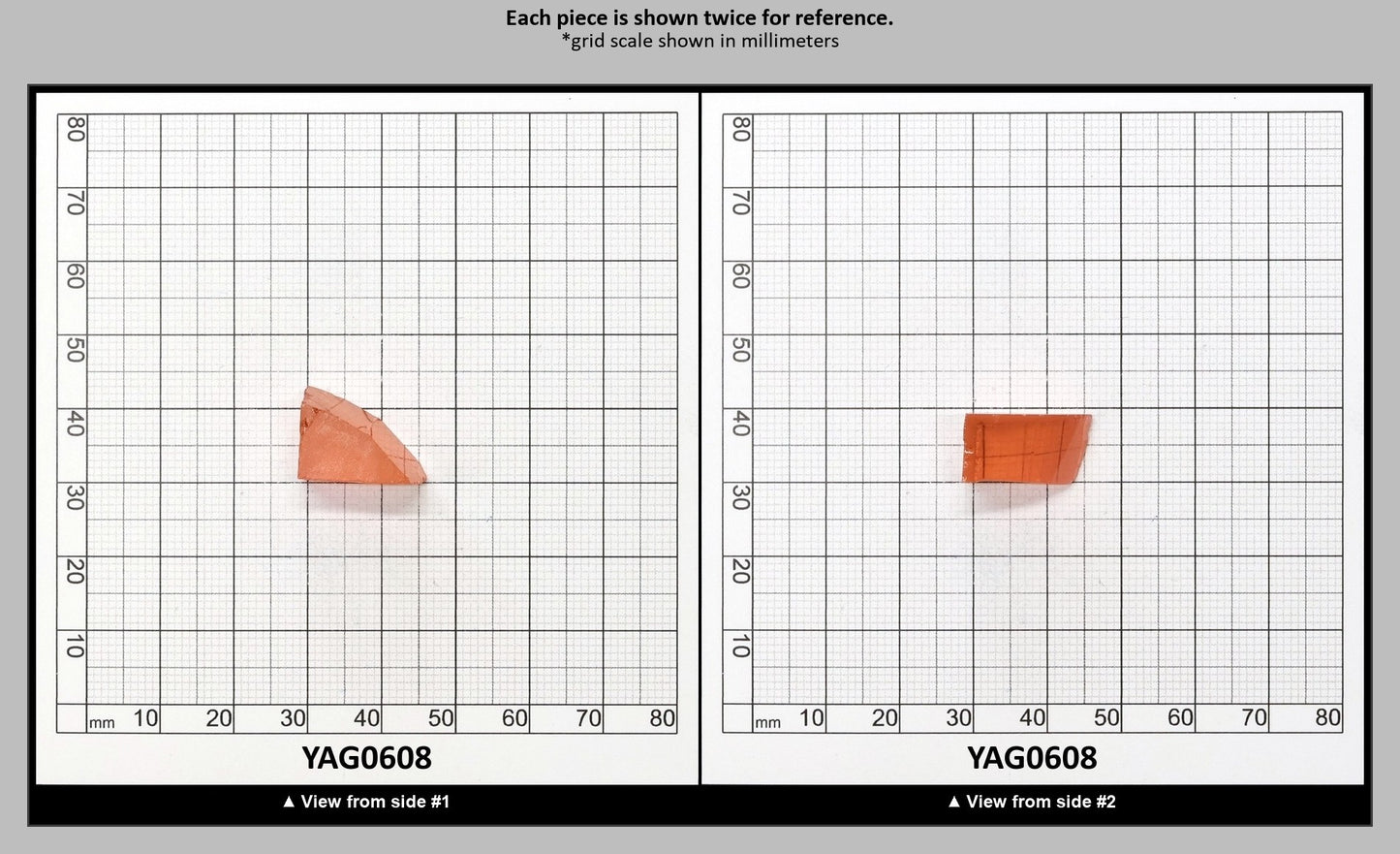Pink YAG Faceting Rough for Gem Cutting - Various Sizes : YAG0608