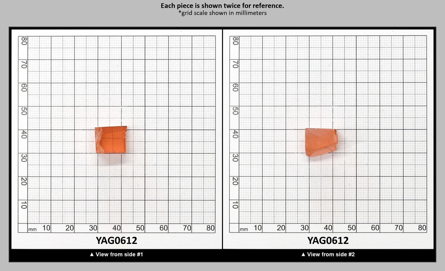Pink YAG Faceting Rough for Gem Cutting - Various Sizes : YAG0612