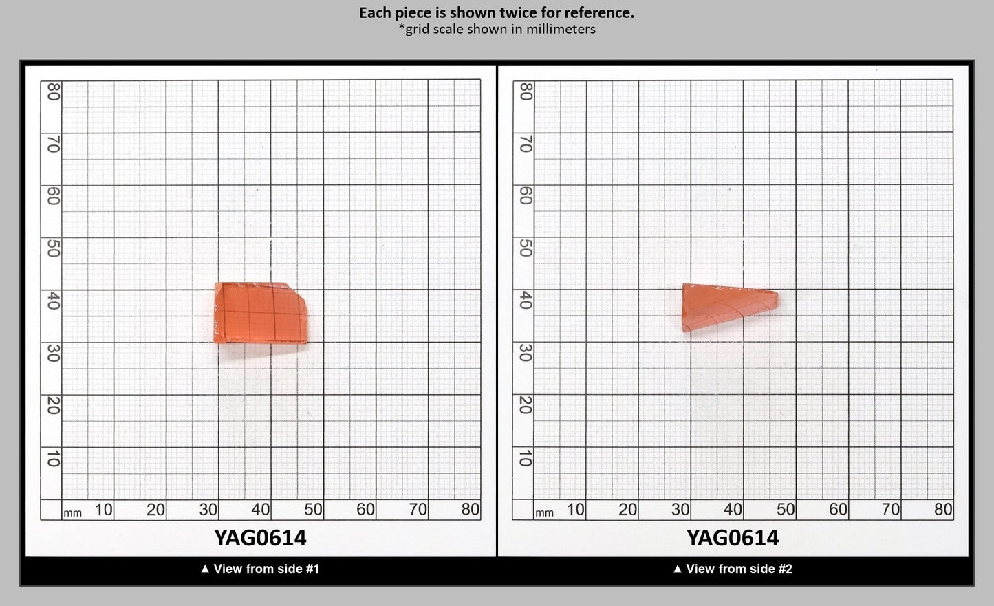 Pink YAG Faceting Rough for Gem Cutting - Various Sizes : YAG0614