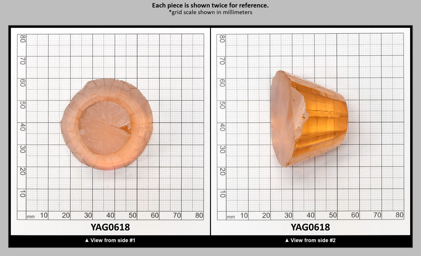 Pink YAG Faceting Rough for Gem Cutting - Various Sizes : YAG0618