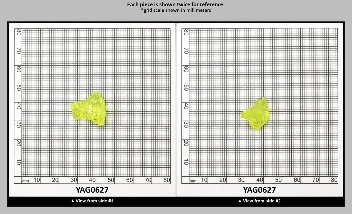 Neon Yellow YAG Faceting Rough for Gem Cutting - Various Sizes : YAG0627