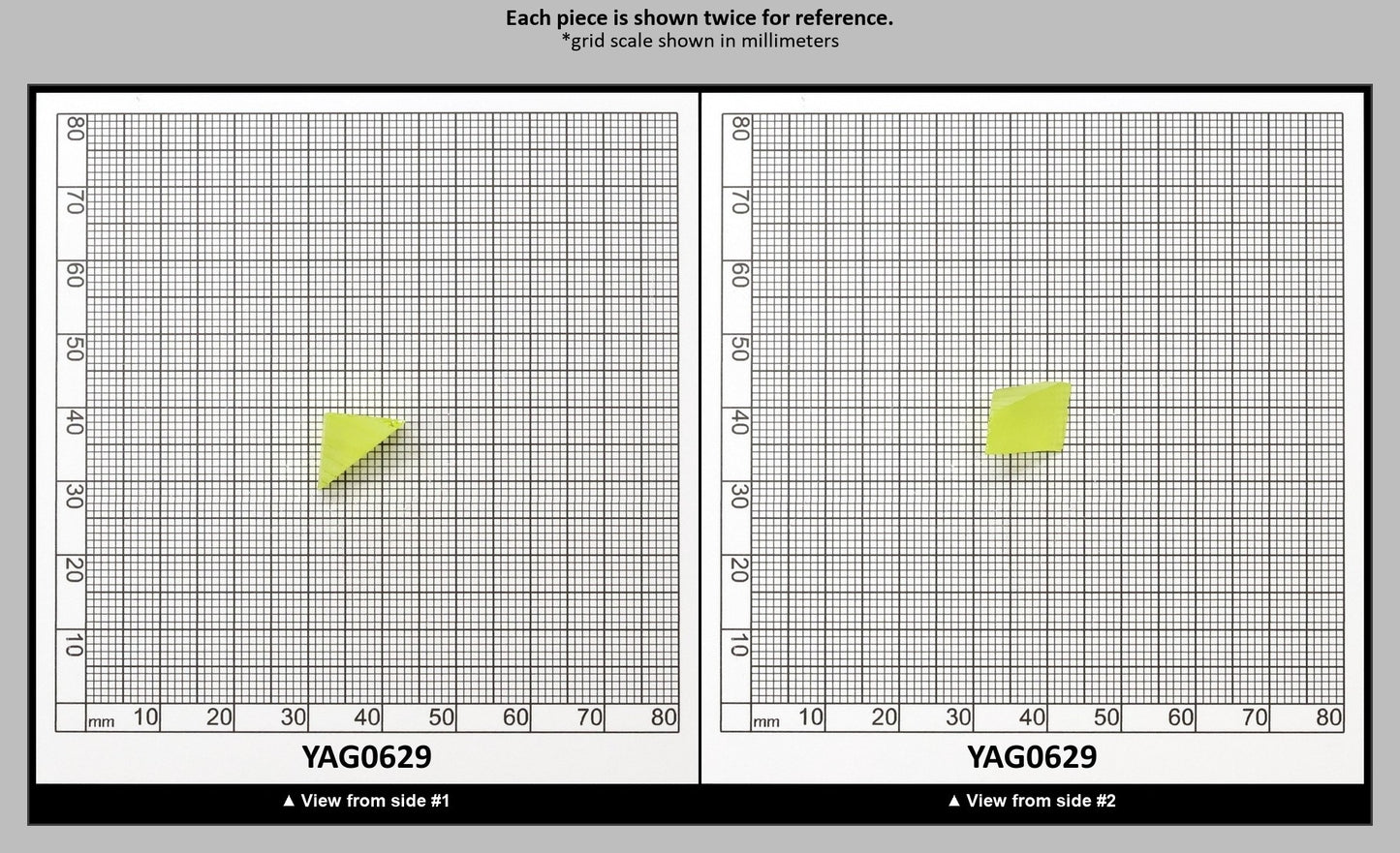 Neon Yellow YAG Faceting Rough for Gem Cutting - Various Sizes : YAG0629