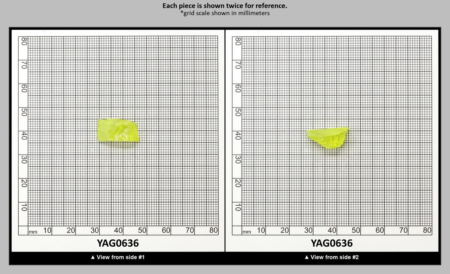 Neon Yellow YAG Faceting Rough for Gem Cutting - Various Sizes : YAG0636