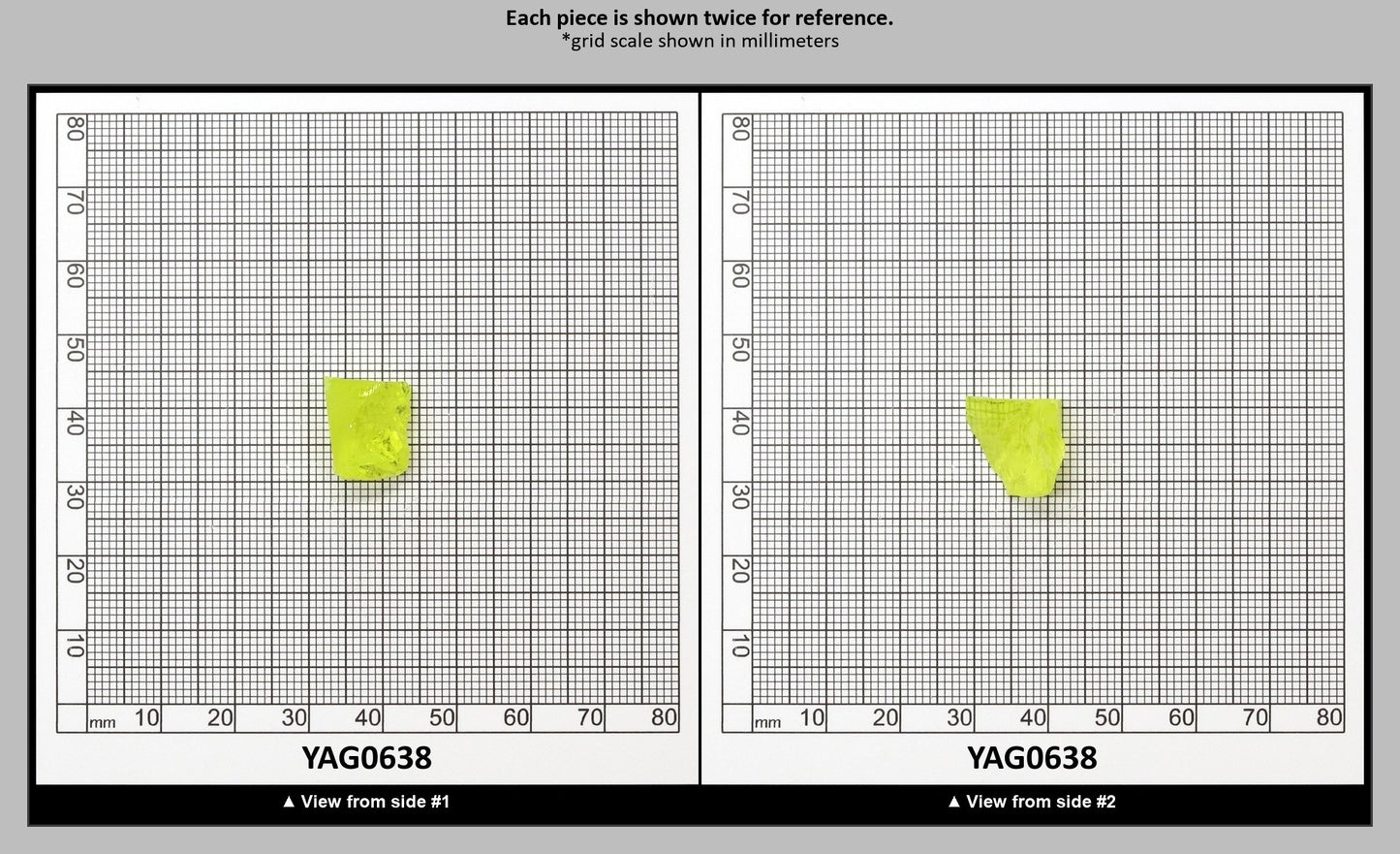Neon Yellow YAG Faceting Rough for Gem Cutting - Various Sizes : YAG0638