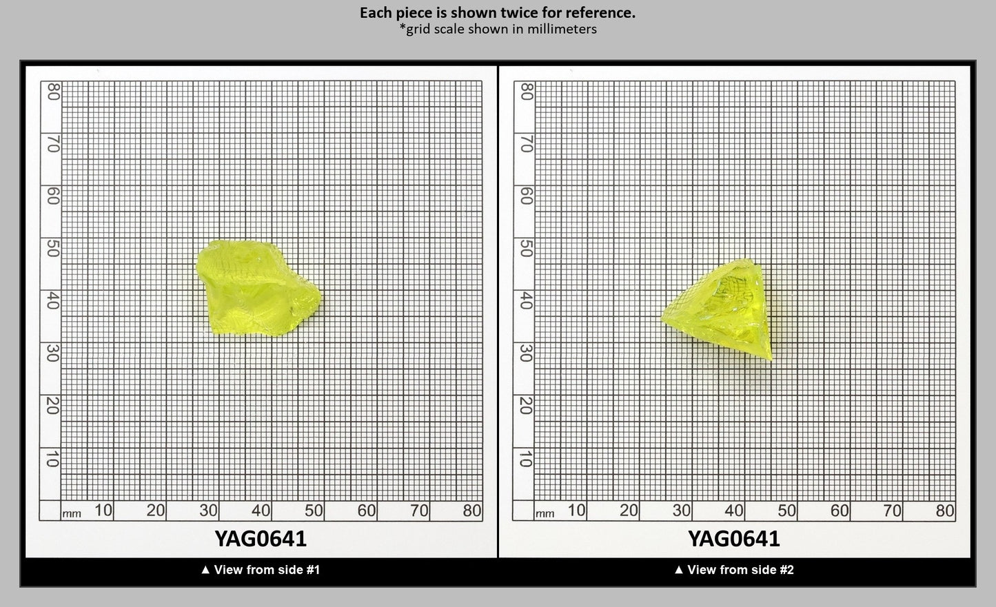 Neon Yellow YAG Faceting Rough for Gem Cutting - Various Sizes : YAG0641