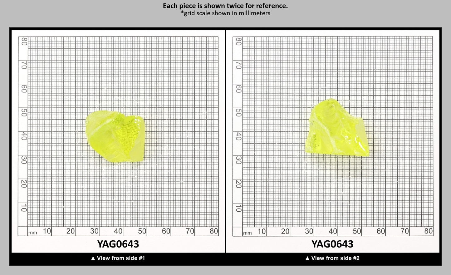 Neon Yellow YAG Faceting Rough for Gem Cutting - Various Sizes : YAG0643