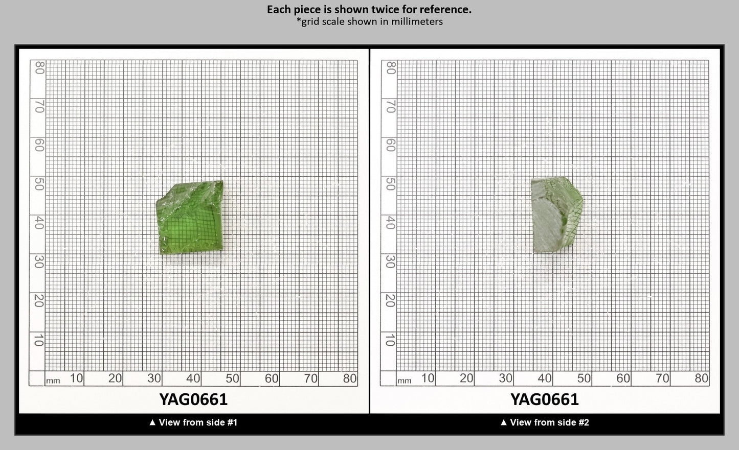 Christmas Garnet YAG Cr3+:YAG Faceting Rough for Gem Cutting - Various Sizes : YAG0661