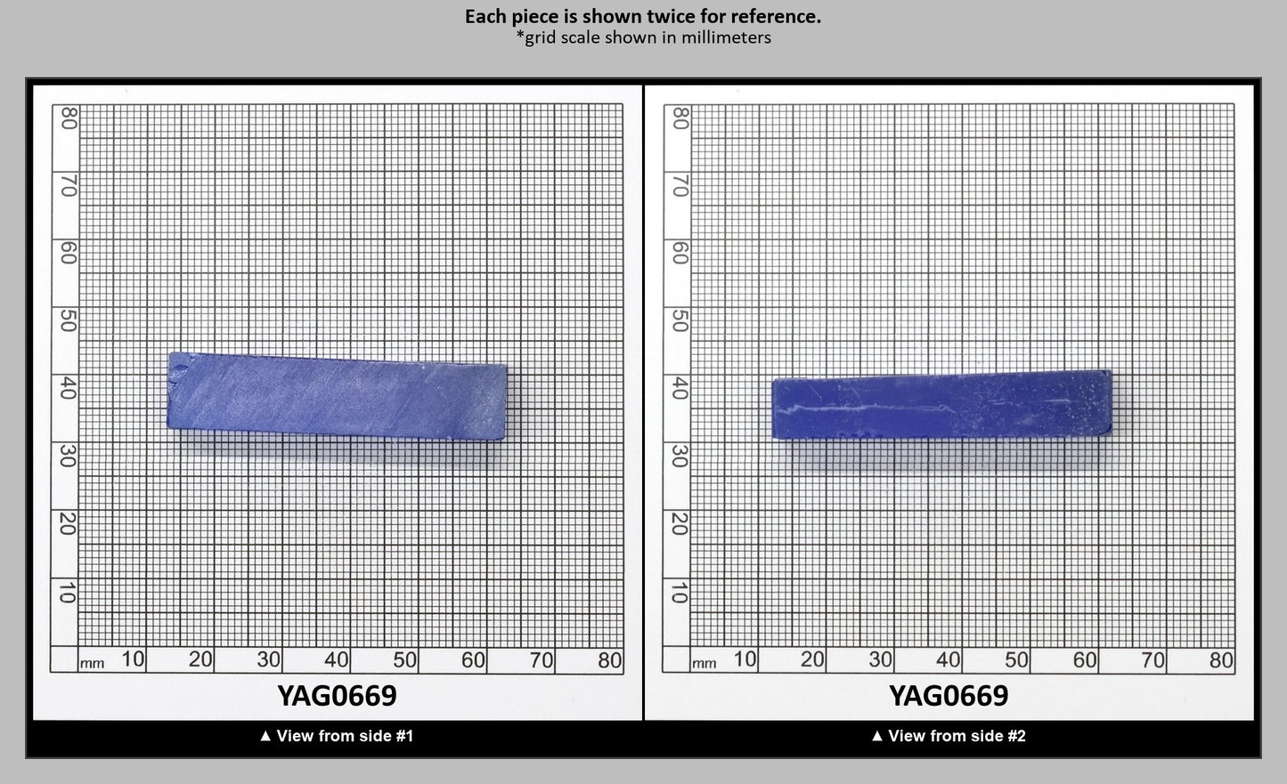 Cobalt Blue Polycrystalline (Ceramic) YAG - Faceting Rough : YAG0669