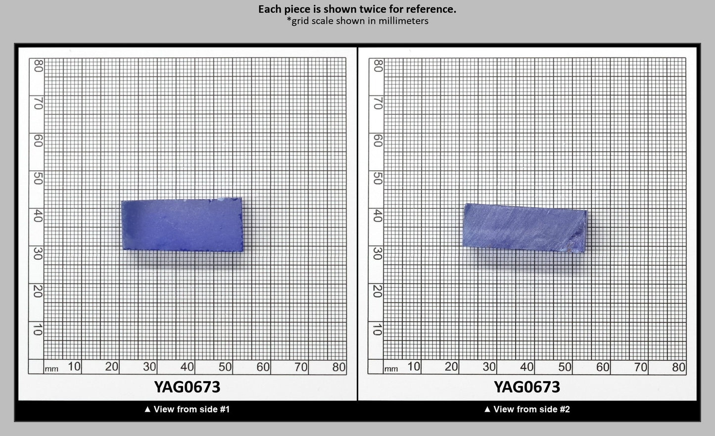 Cobalt Blue Polycrystalline (Ceramic) YAG - Faceting Rough : YAG0673