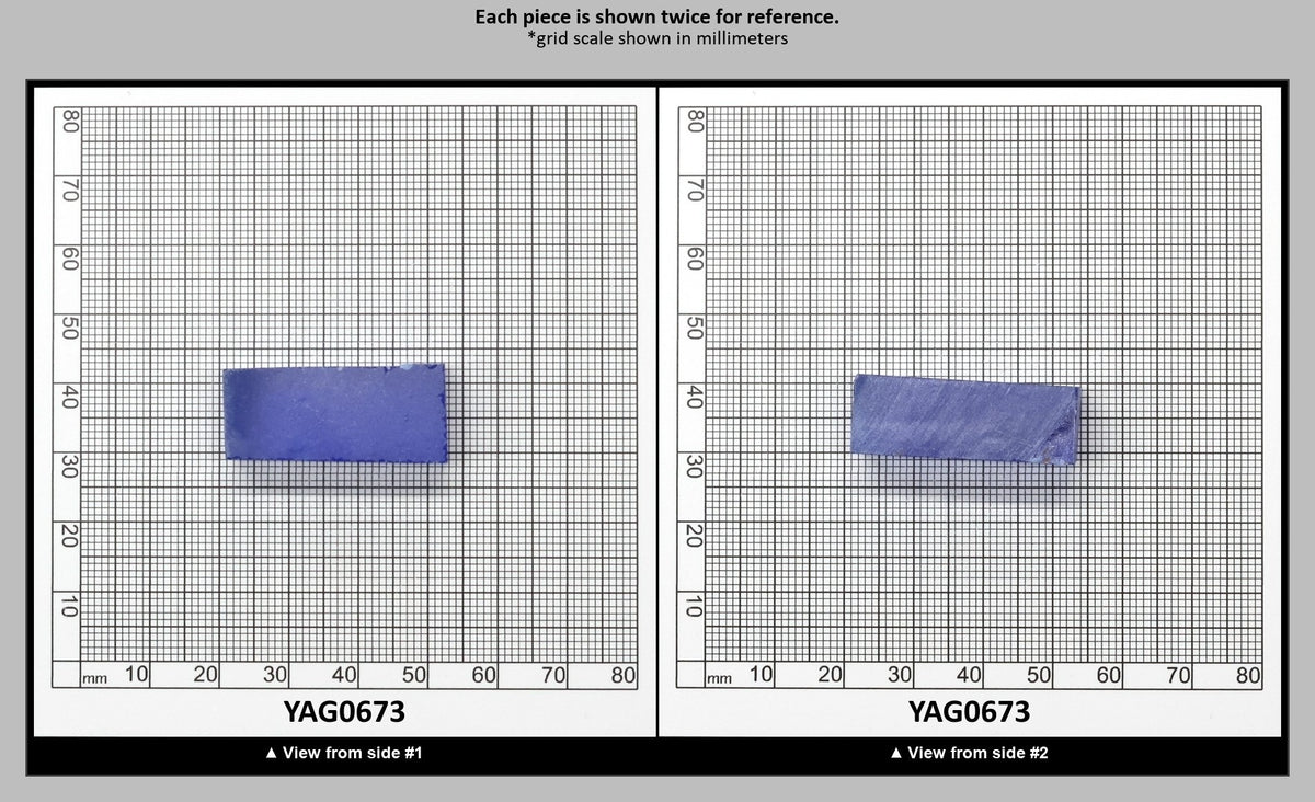 Cobalt Blue Polycrystalline (Ceramic) YAG - Faceting Rough : YAG0673