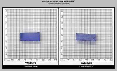 Cobalt Blue Polycrystalline (Ceramic) YAG - Faceting Rough : YAG0673