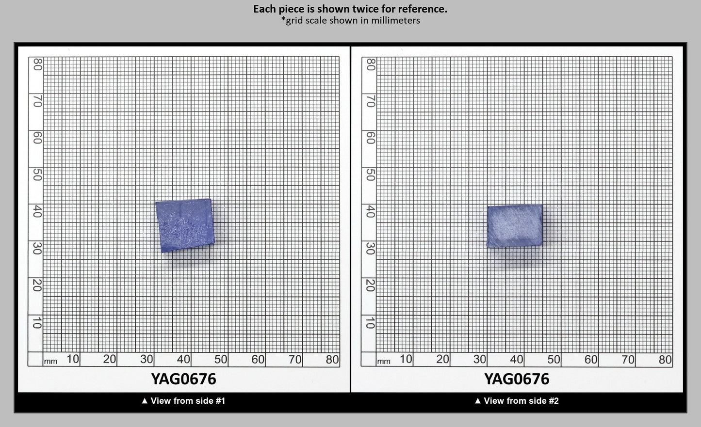 Cobalt Blue Polycrystalline (Ceramic) YAG - Faceting Rough : YAG0676