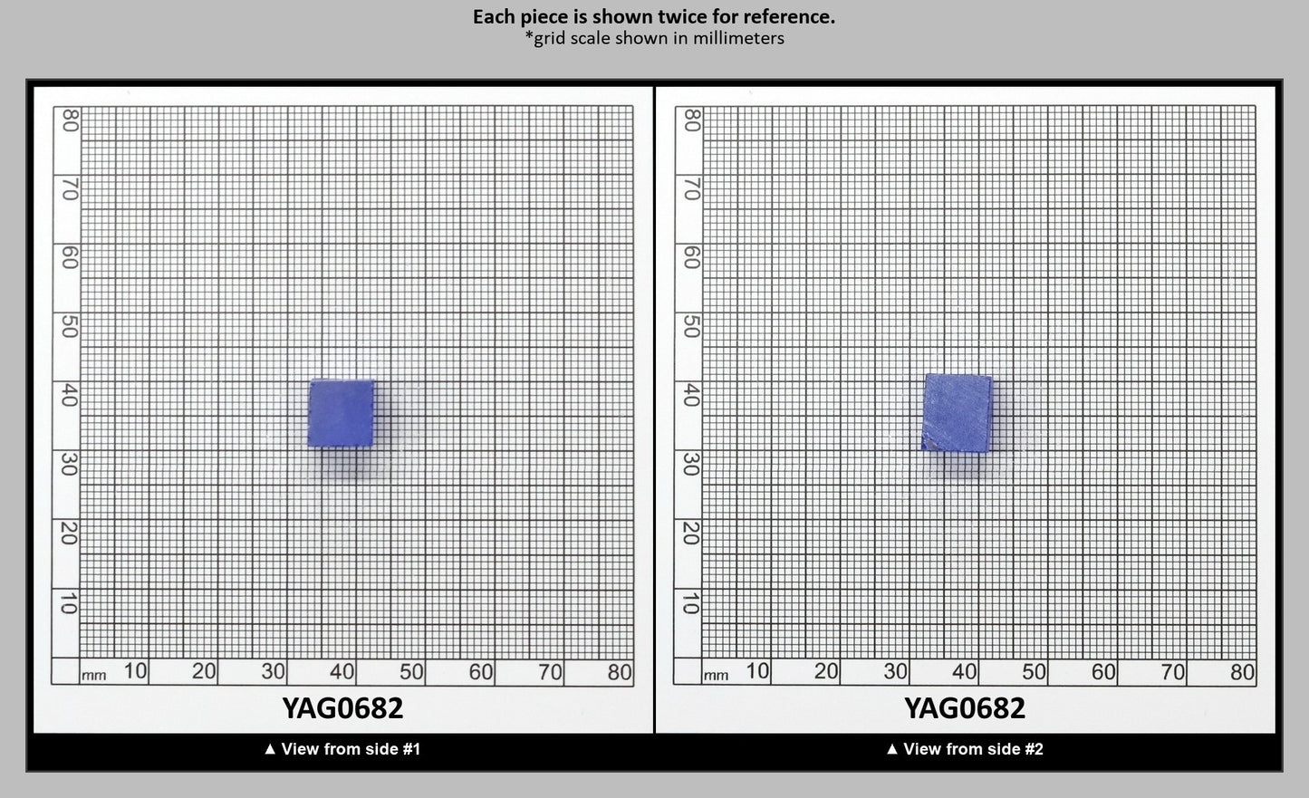 Cobalt Blue Polycrystalline (Ceramic) YAG - Faceting Rough : YAG0682