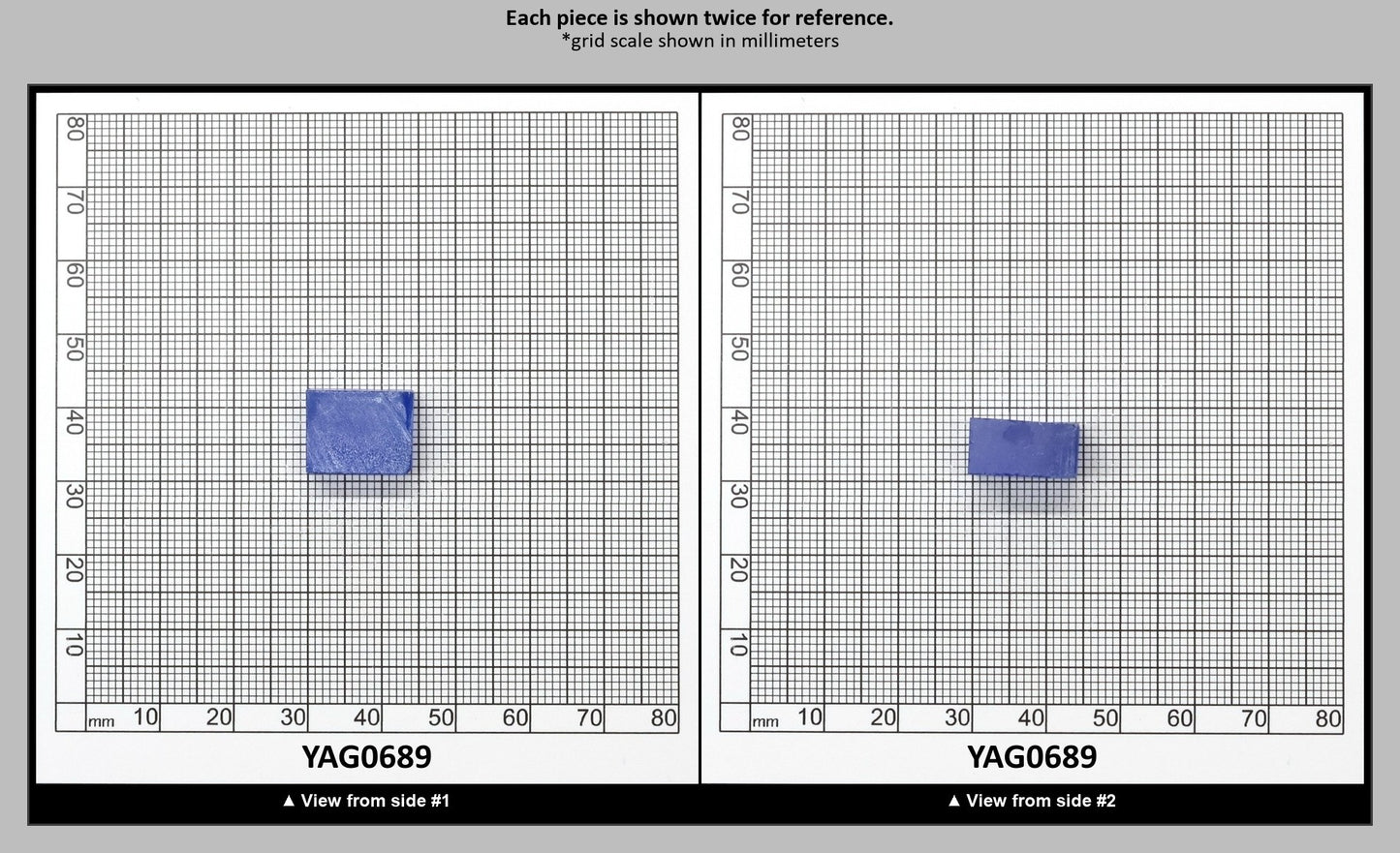 Cobalt Blue Polycrystalline (Ceramic) YAG - Faceting Rough : YAG0689