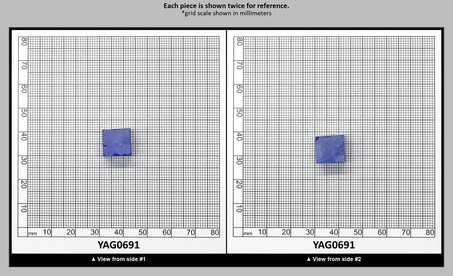 Cobalt Blue Polycrystalline (Ceramic) YAG - Faceting Rough : YAG0691
