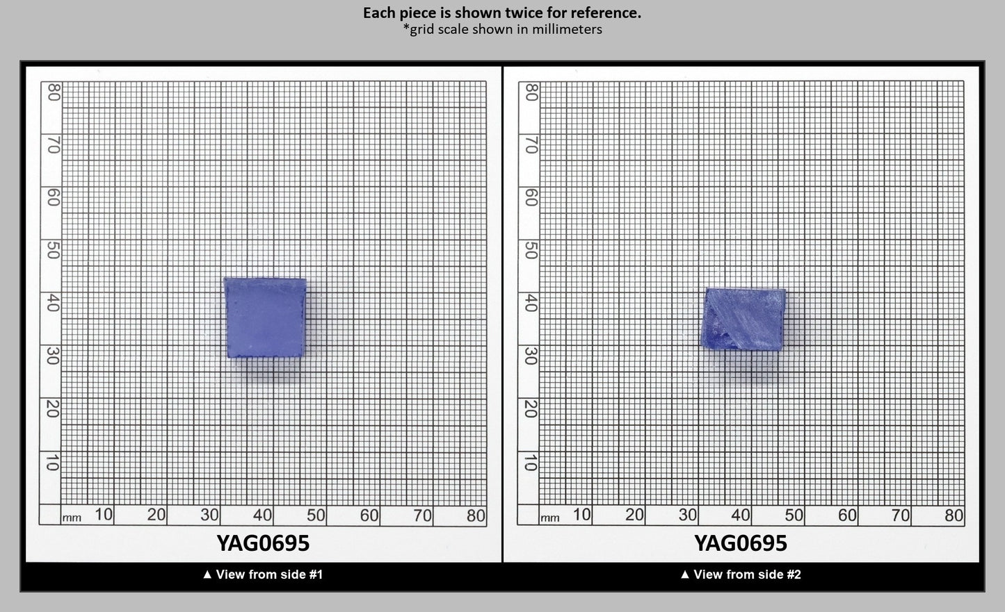 Cobalt Blue Polycrystalline (Ceramic) YAG - Faceting Rough : YAG0695