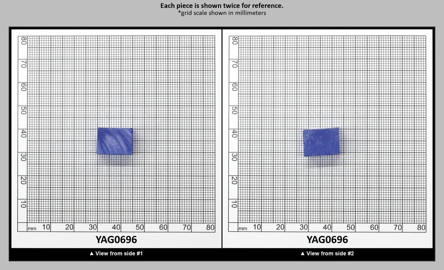 Cobalt Blue Polycrystalline (Ceramic) YAG - Faceting Rough : YAG0696