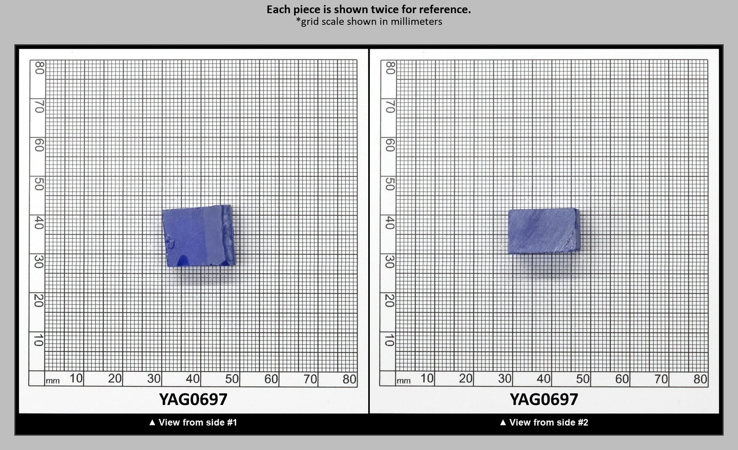 Cobalt Blue Polycrystalline (Ceramic) YAG - Faceting Rough : YAG0697