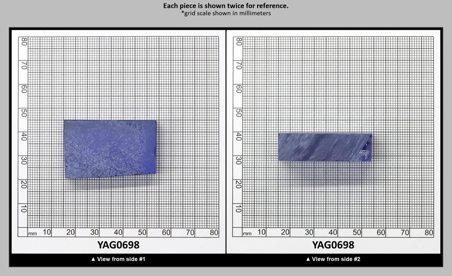 Cobalt Blue Polycrystalline (Ceramic) YAG - Faceting Rough : YAG0698