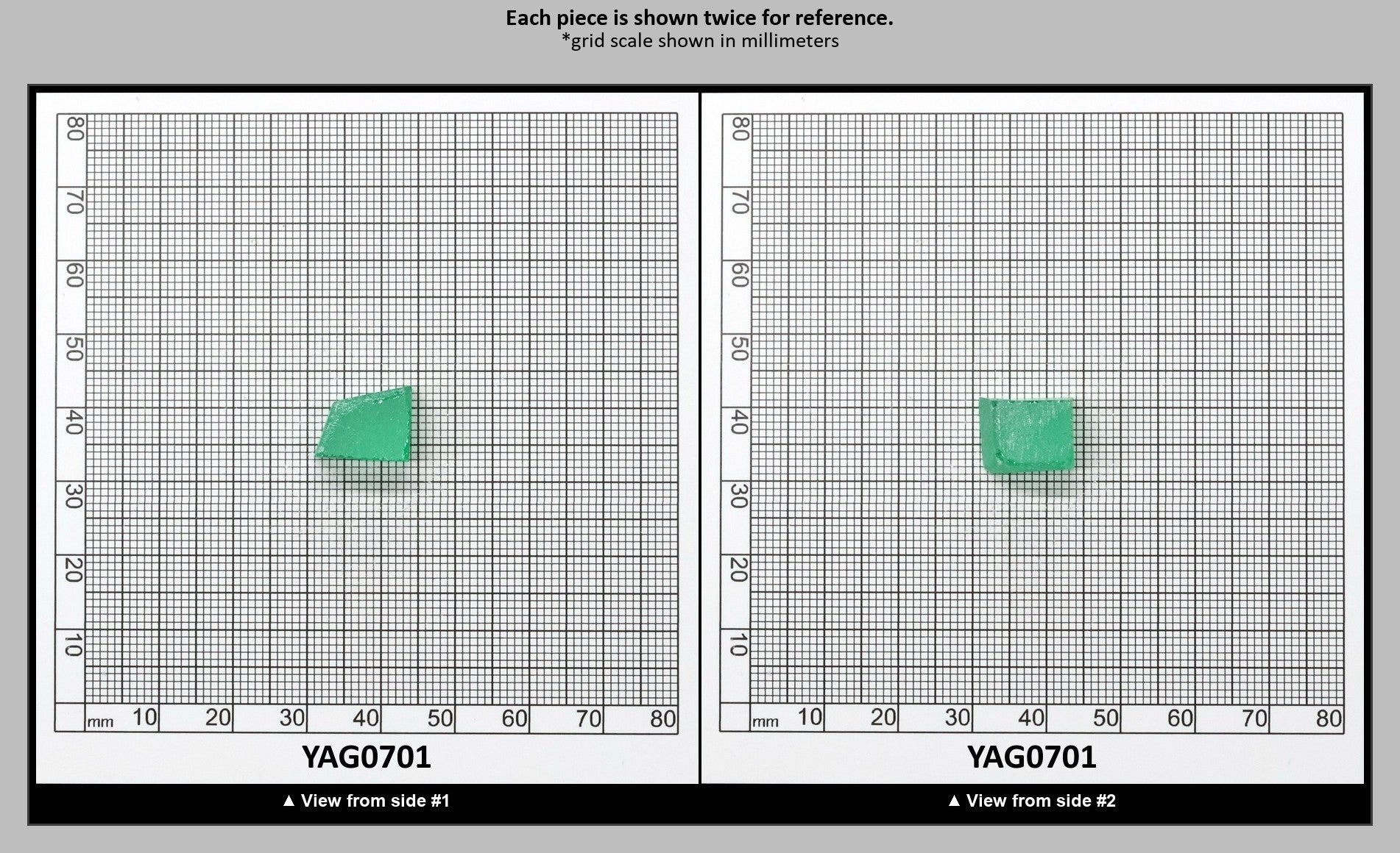 Green (Tsavorite) Garnet V:YAG Faceting Rough for Gem Cutting - Various Sizes : YAG0701