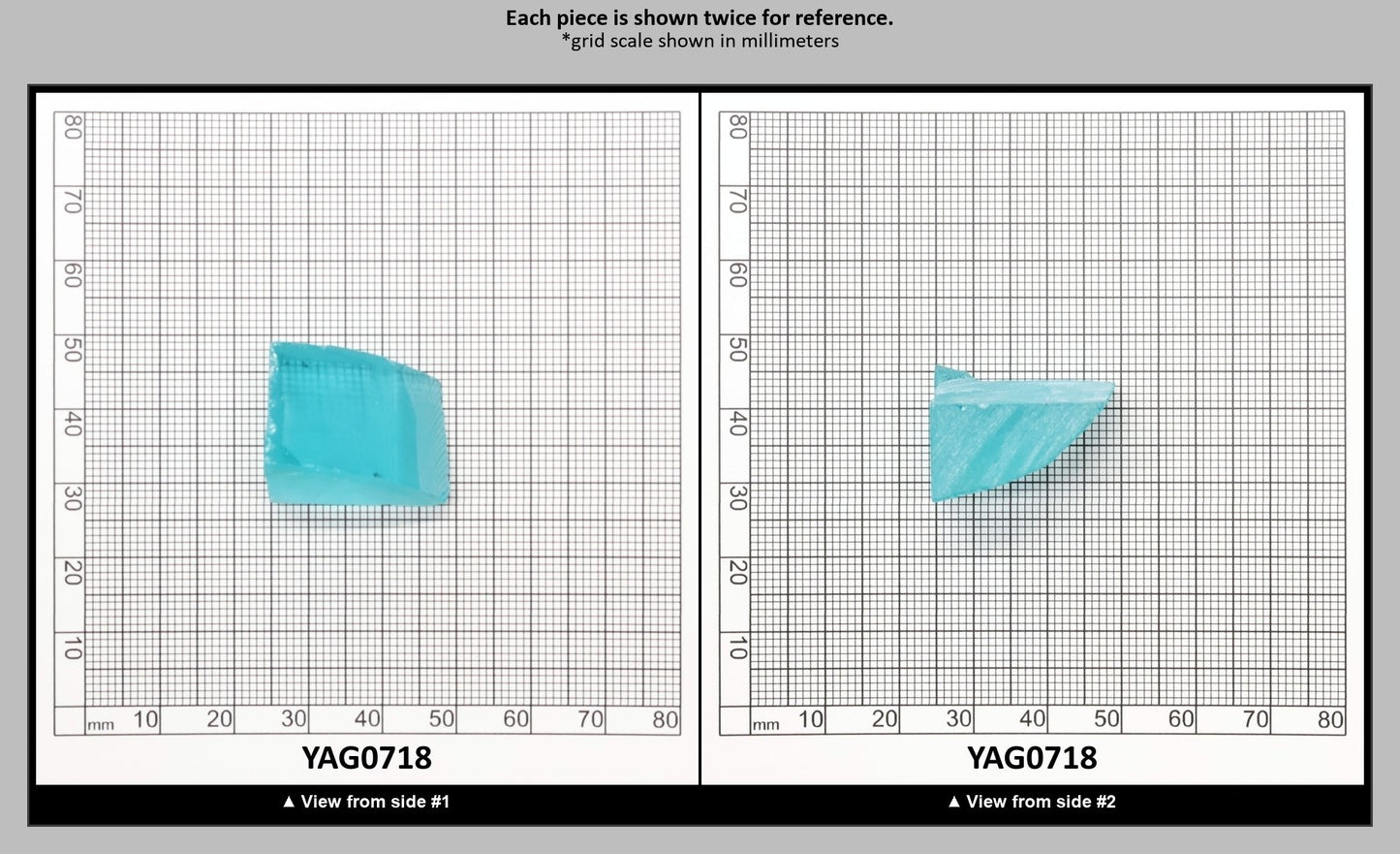 Paraiba Colored Garnet Yb:YAG Faceting Rough for Gem Cutting - Various Sizes : YAG0718