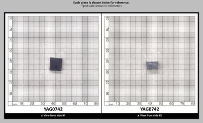 Blue YAG Polycrystalline (Ceramic) Faceting Rough : YAG0742