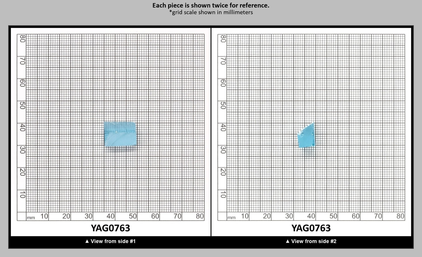 Paraiba Colored Garnet Yb:YAG Faceting Rough for Gem Cutting - Various Sizes : YAG0763