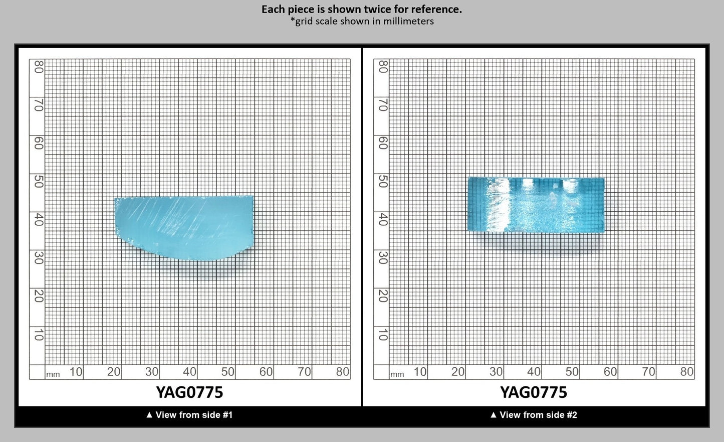 Paraiba Colored Garnet Yb:YAG Faceting Rough for Gem Cutting - Various Sizes : YAG0775