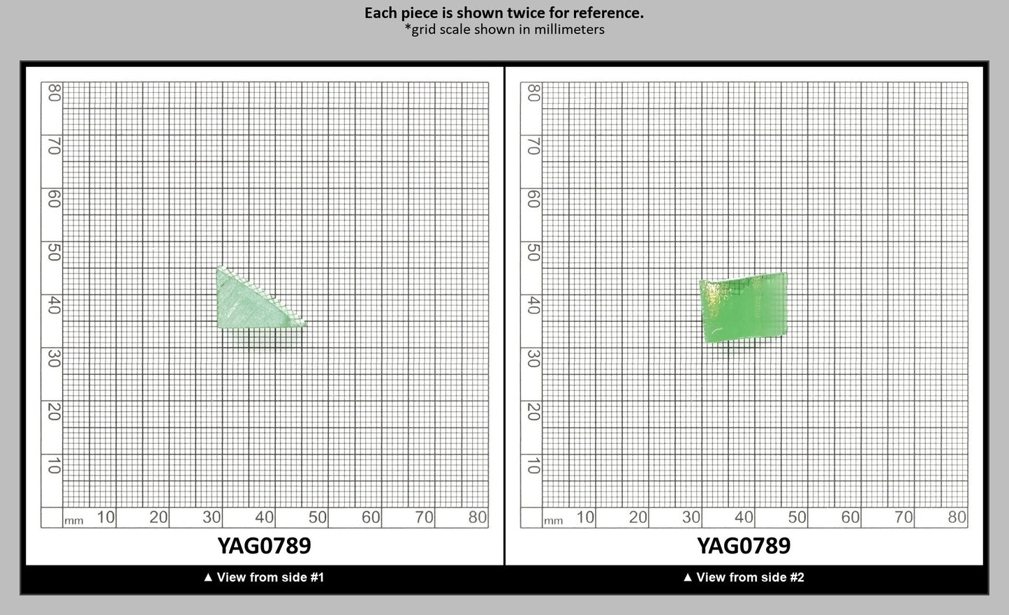 Christmas Garnet YAG Cr3+:YAG Faceting Rough for Gem Cutting - Various Sizes : YAG0789