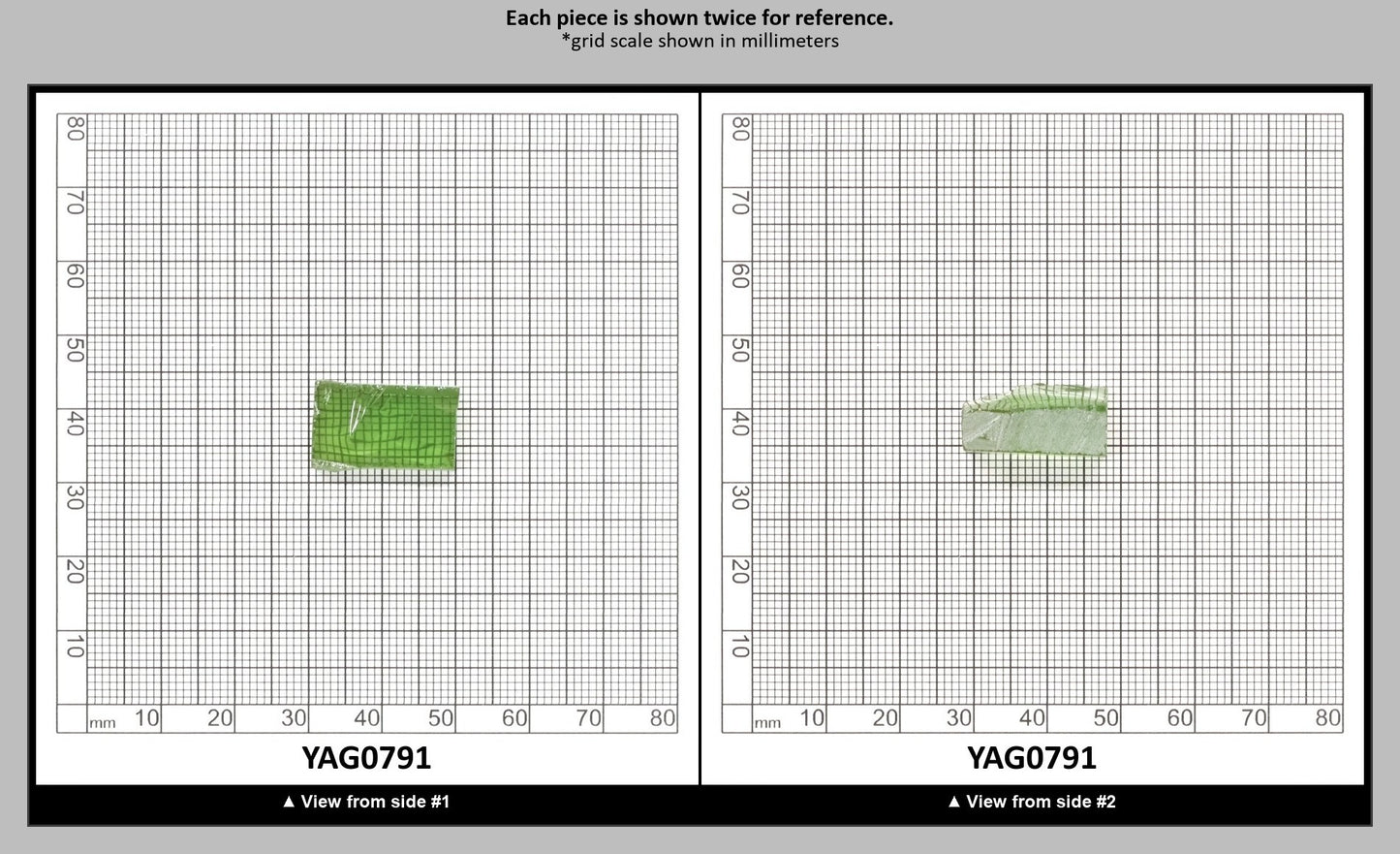 Christmas Garnet YAG Cr3+:YAG Faceting Rough for Gem Cutting - Various Sizes : YAG0791