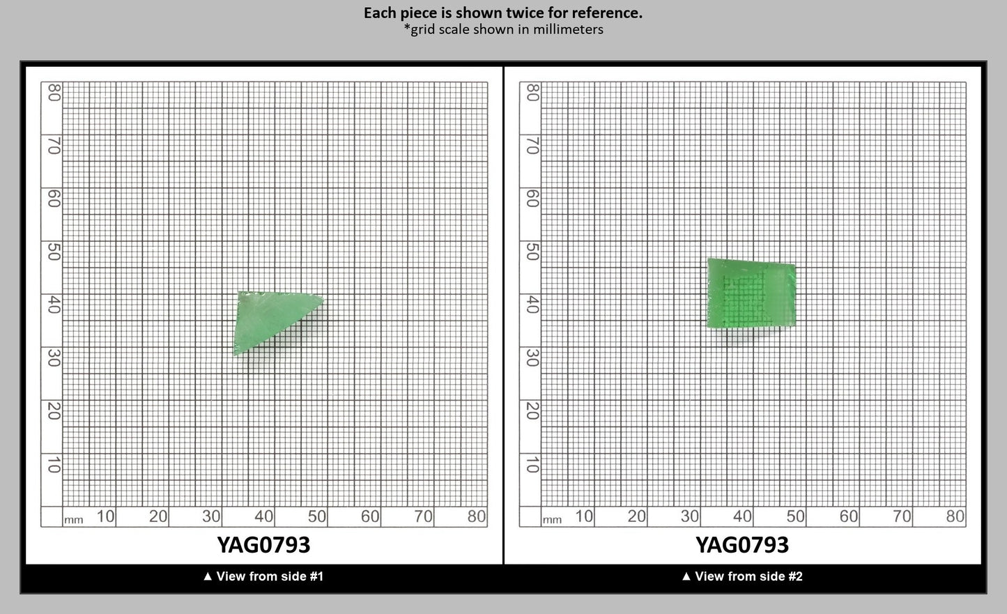 Christmas Garnet YAG Cr3+:YAG Faceting Rough for Gem Cutting - Various Sizes : YAG0793