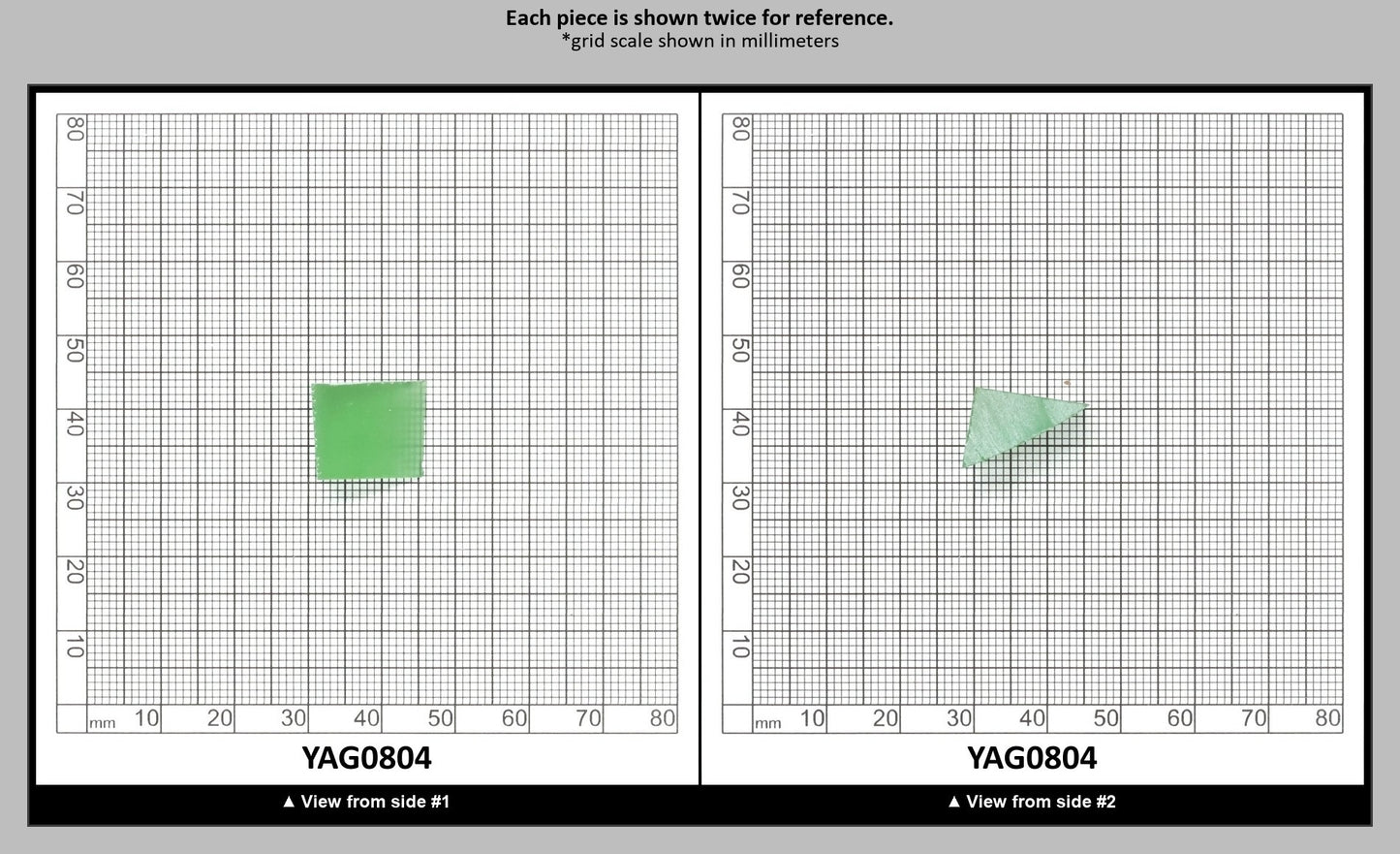 Christmas Garnet YAG Cr3+:YAG Faceting Rough for Gem Cutting - Various Sizes : YAG0804