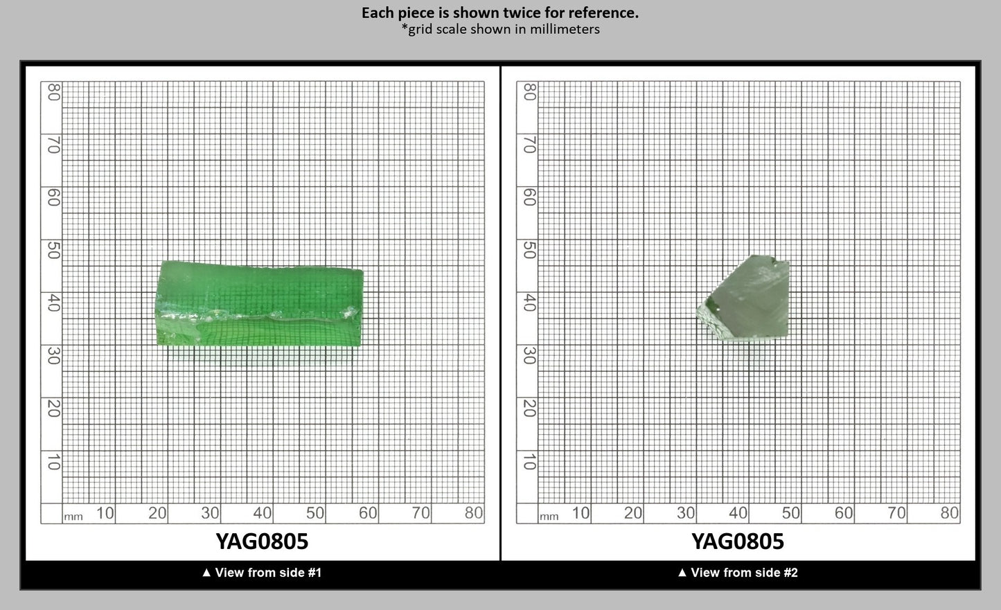 Christmas Garnet YAG Cr3+:YAG Faceting Rough for Gem Cutting - Various Sizes : YAG0805