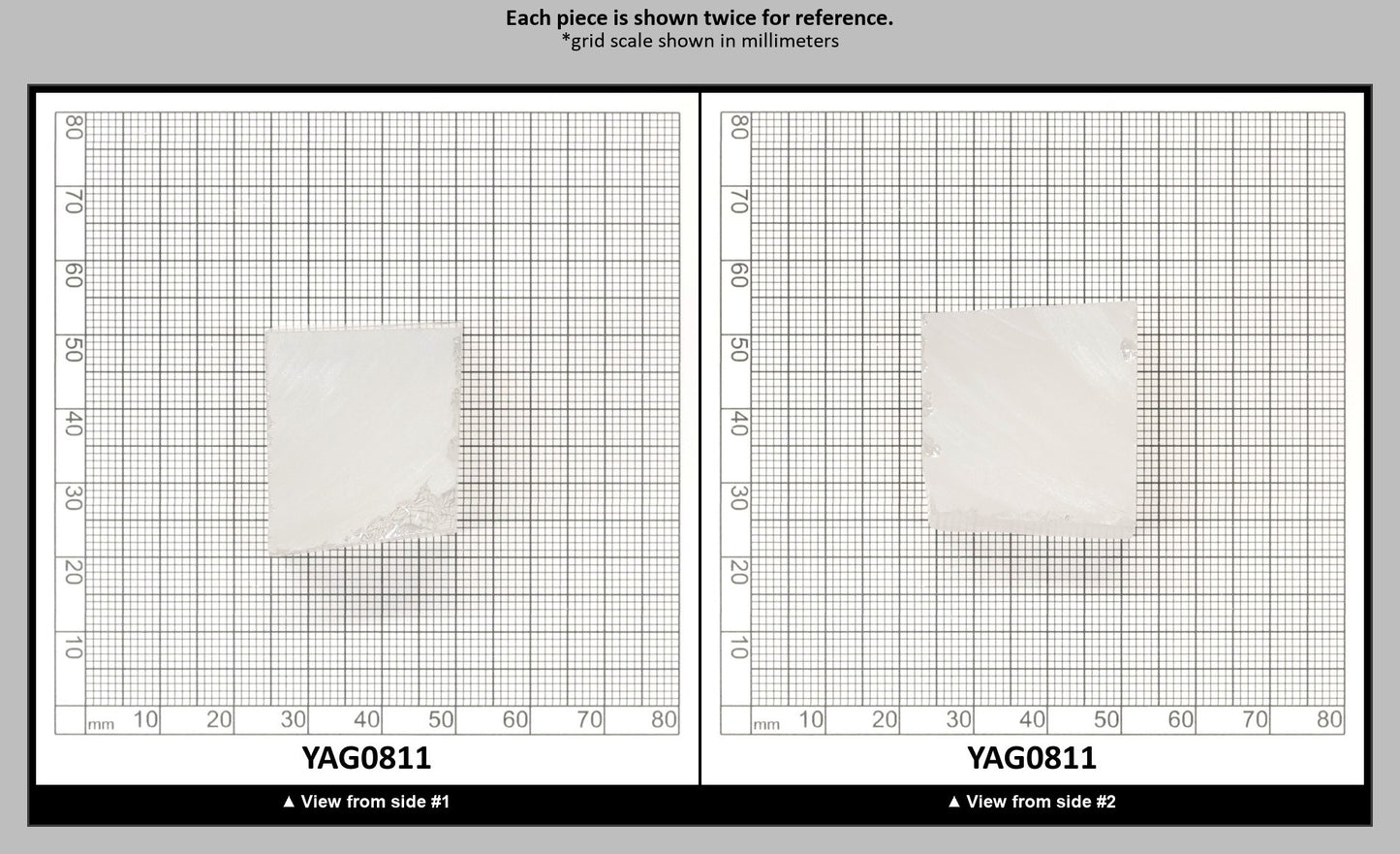 White YAG Faceting Rough for Gem Cutting - Various Sizes : YAG0811