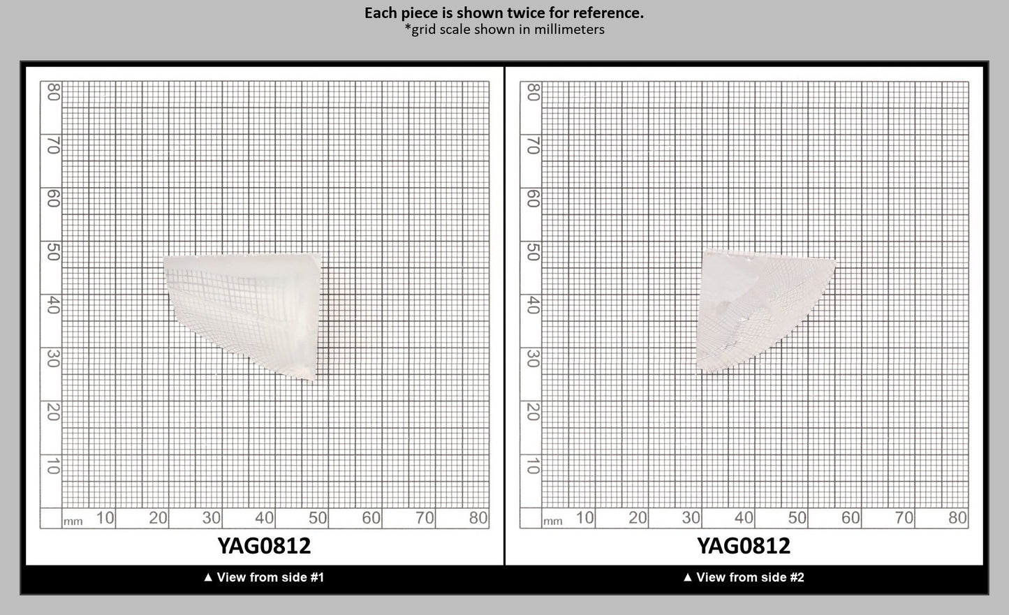 White YAG Faceting Rough for Gem Cutting - Various Sizes : YAG0812