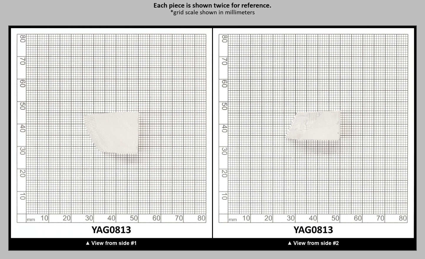 White YAG Faceting Rough for Gem Cutting - Various Sizes : YAG0813