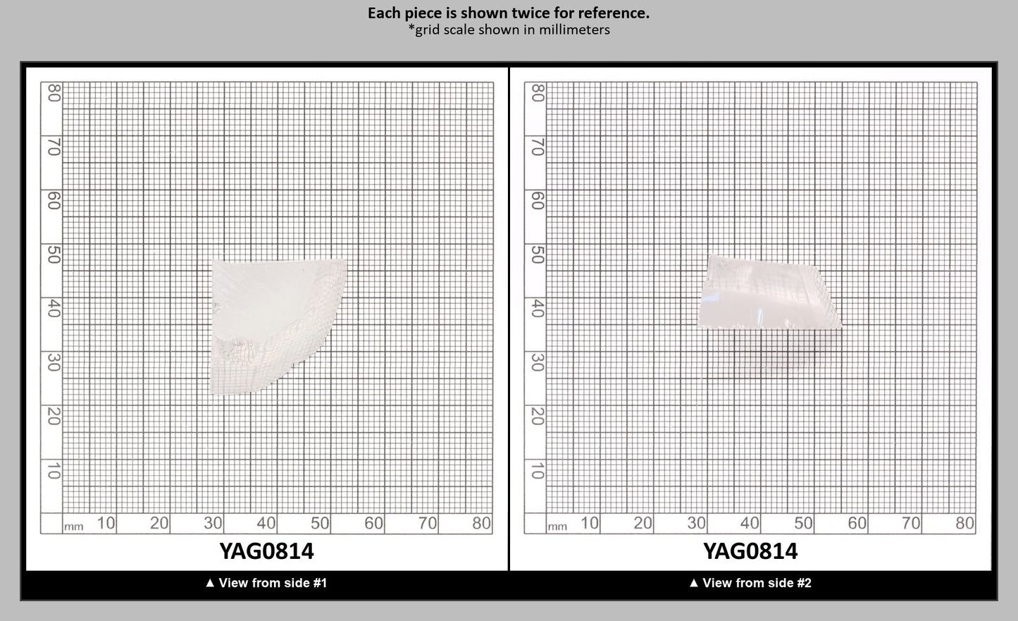 White YAG Faceting Rough for Gem Cutting - Various Sizes : YAG0814