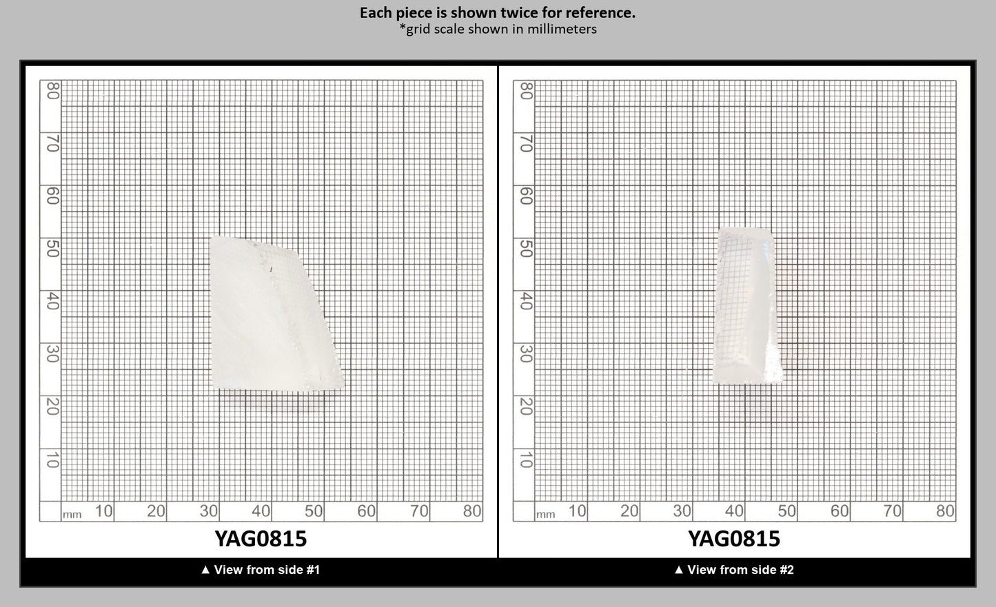 White YAG Faceting Rough for Gem Cutting - Various Sizes : YAG0815