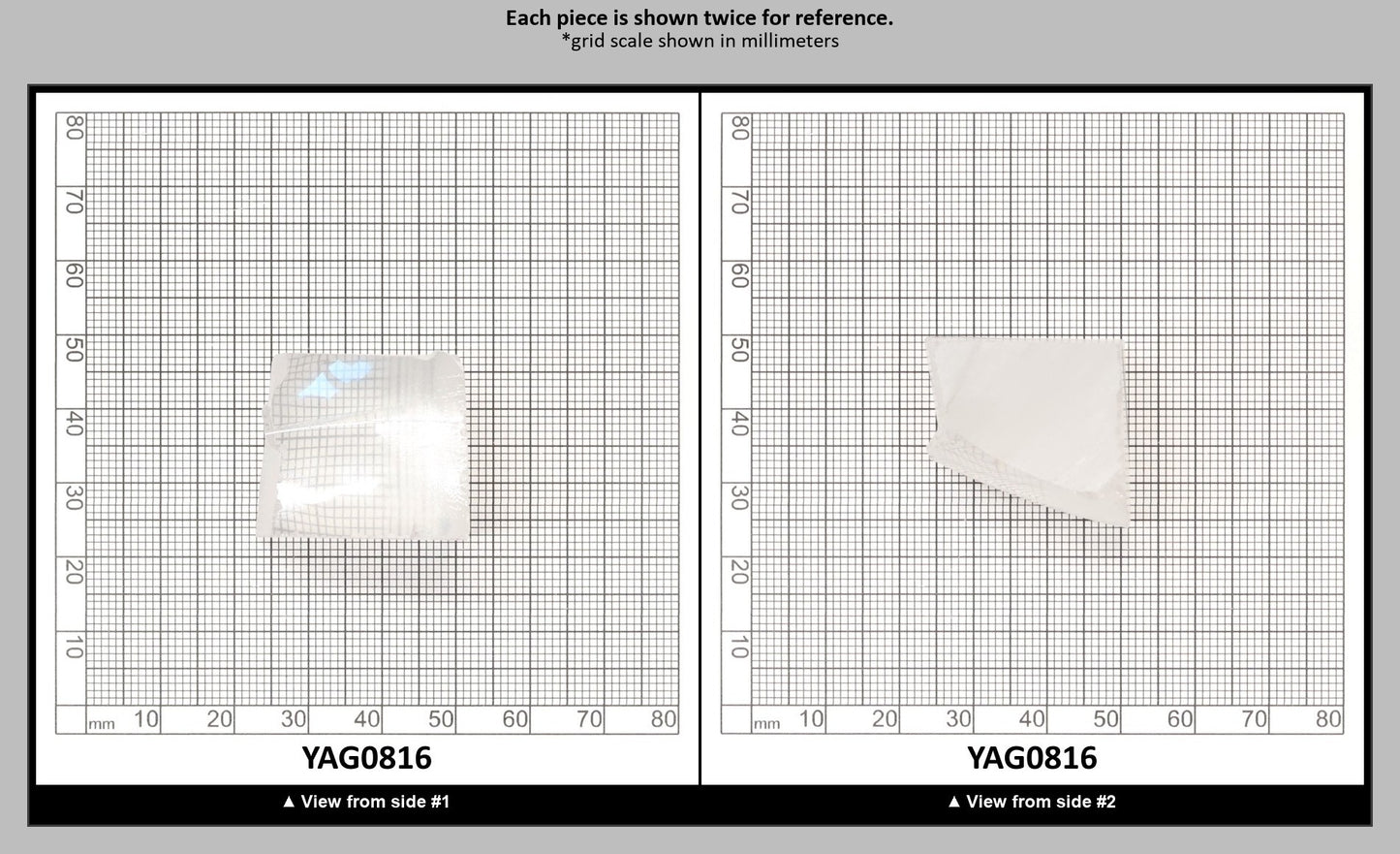 White YAG Faceting Rough for Gem Cutting - Various Sizes : YAG0816