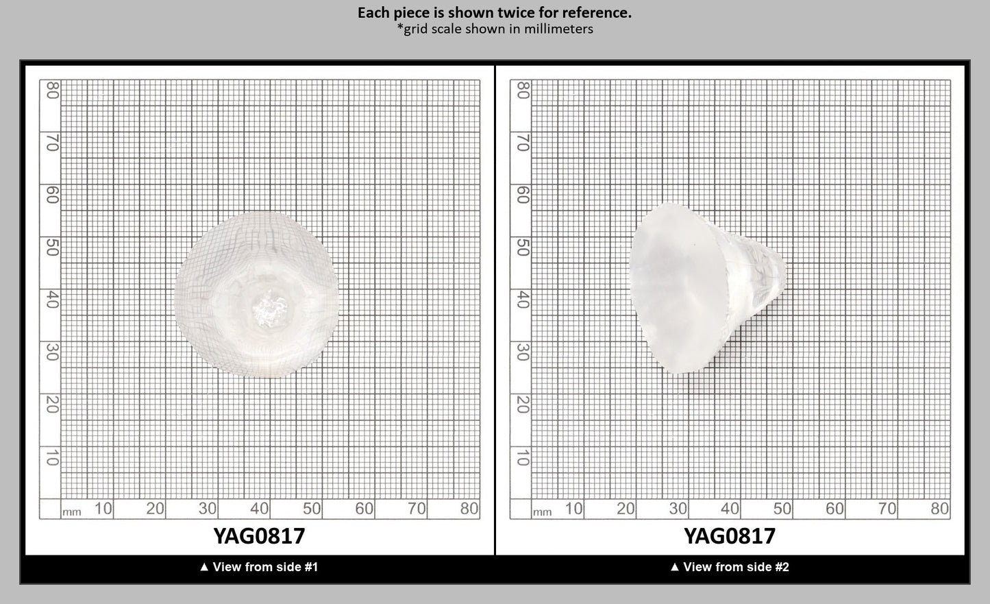 White YAG Faceting Rough for Gem Cutting - Various Sizes : YAG0817