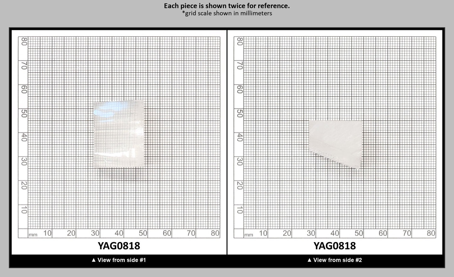 White YAG Faceting Rough for Gem Cutting - Various Sizes : YAG0818