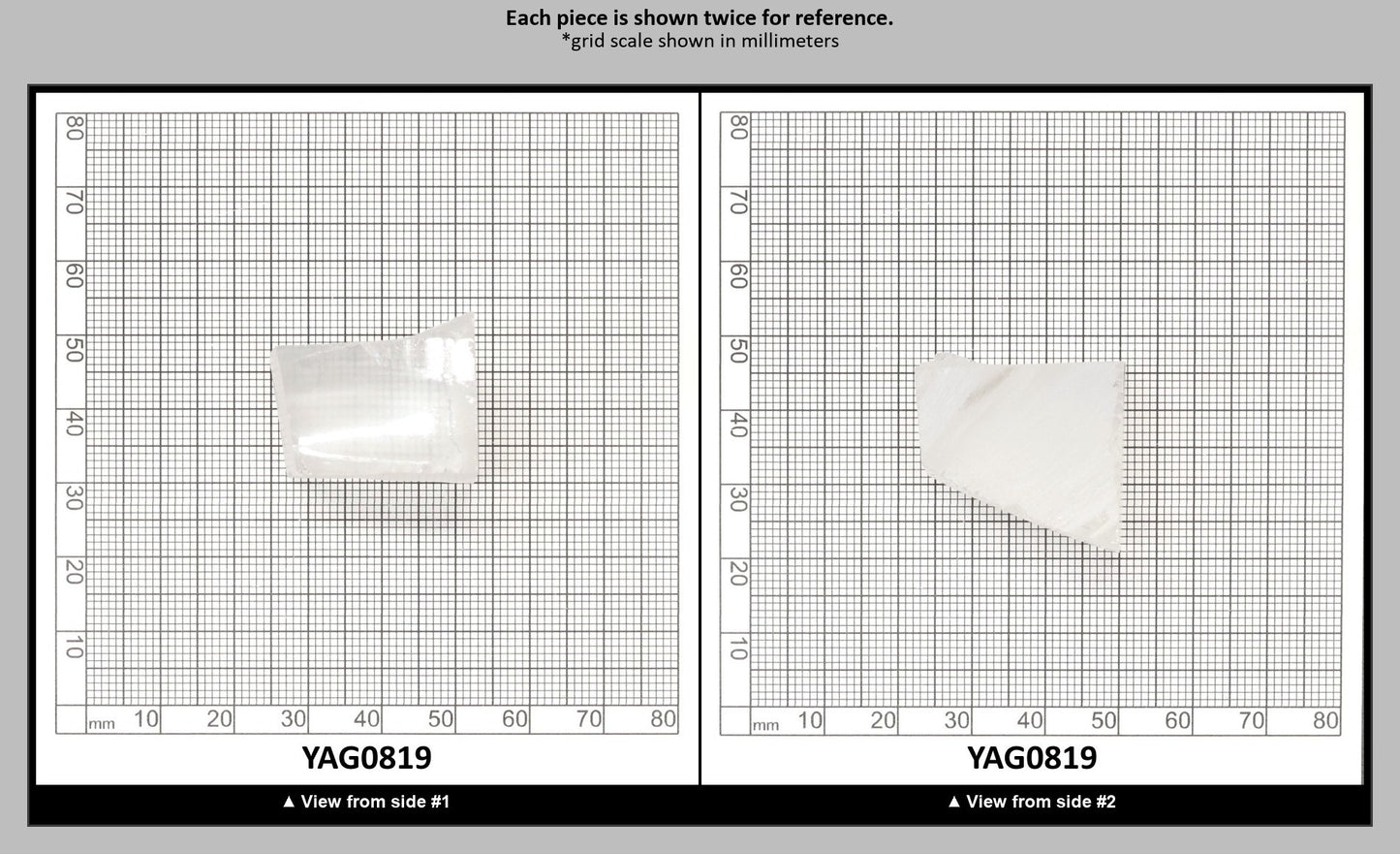 White YAG Faceting Rough for Gem Cutting - Various Sizes : YAG0819