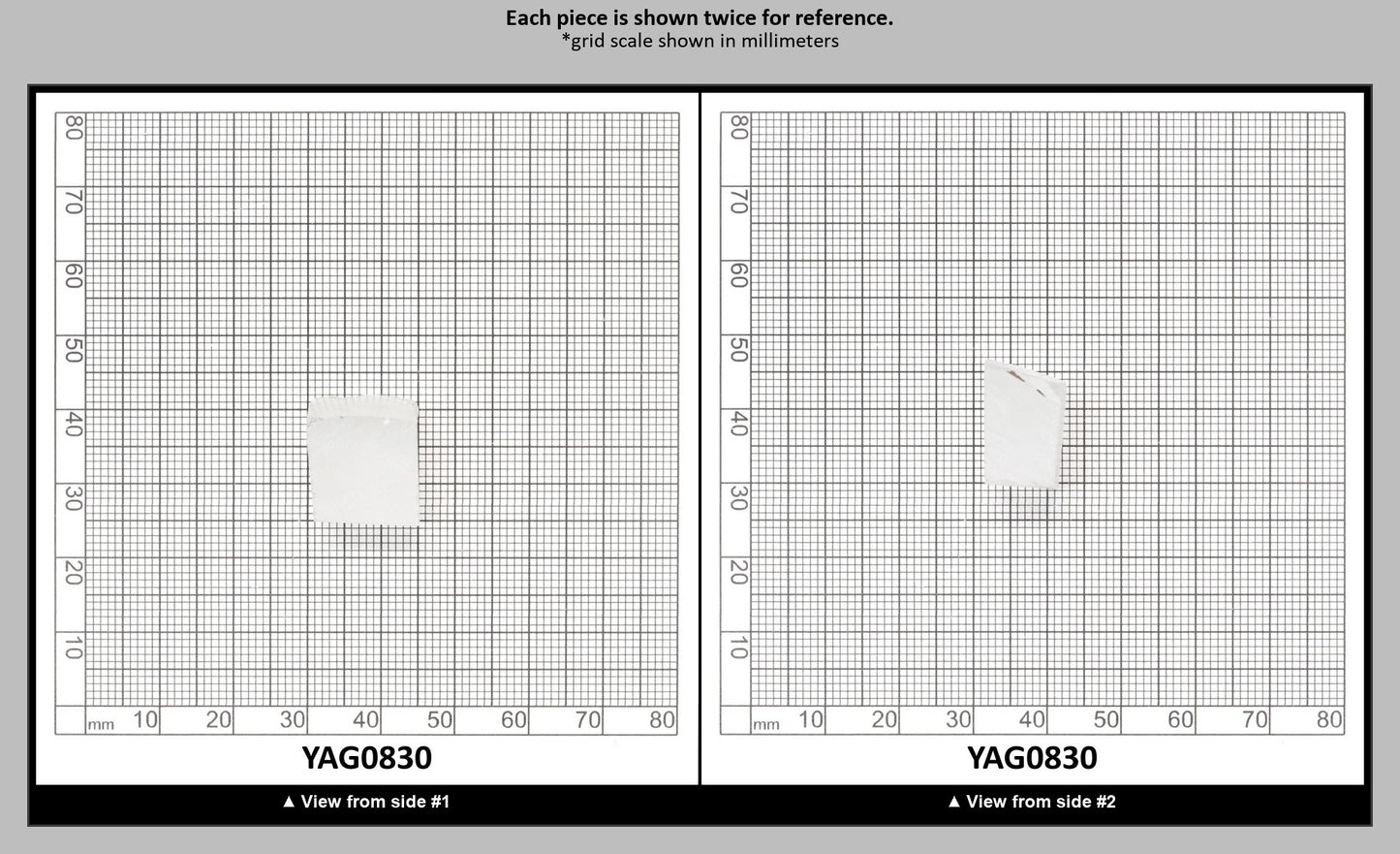White YAG Faceting Rough for Gem Cutting - Various Sizes : YAG0830