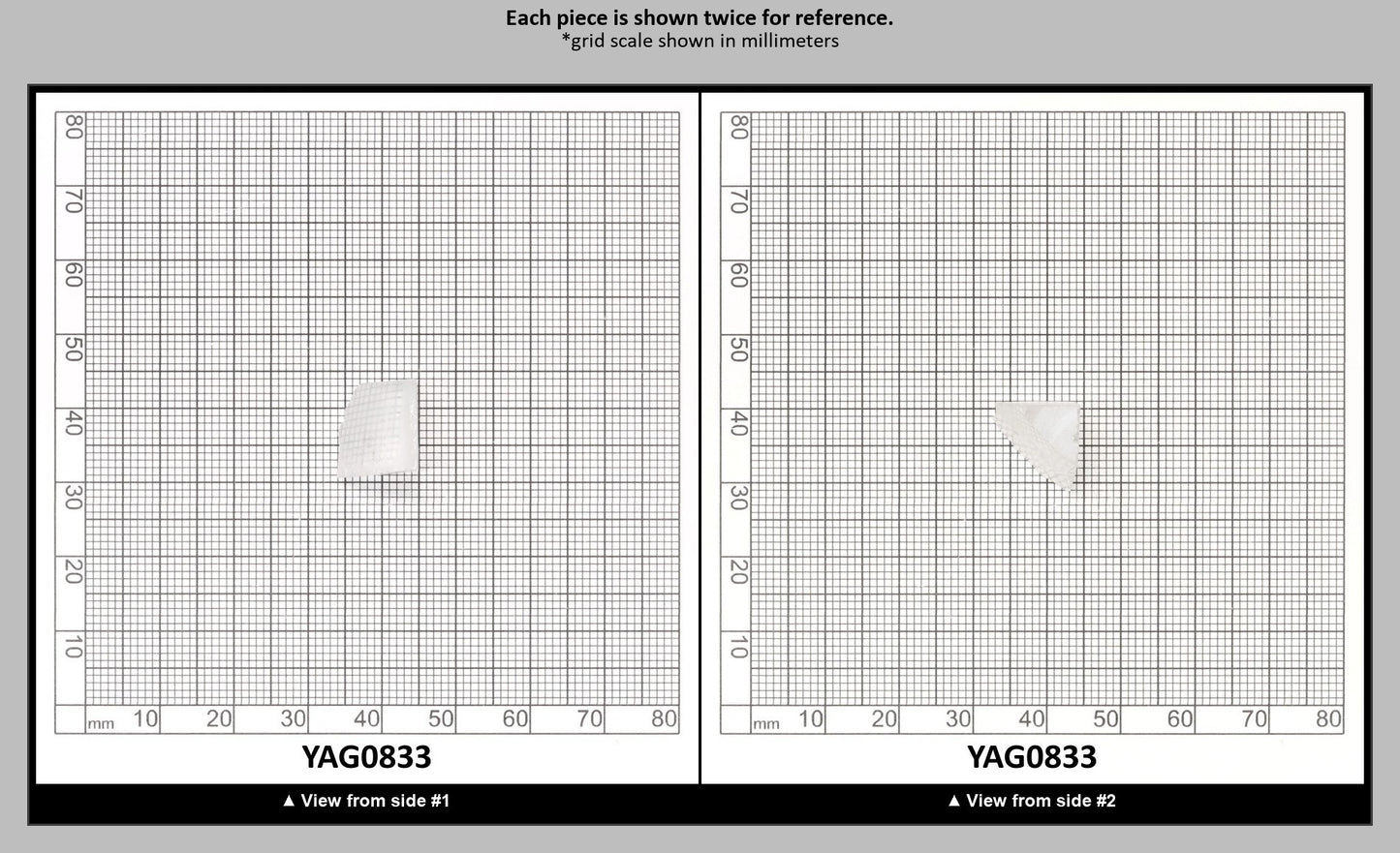White YAG Faceting Rough for Gem Cutting - Various Sizes : YAG0833