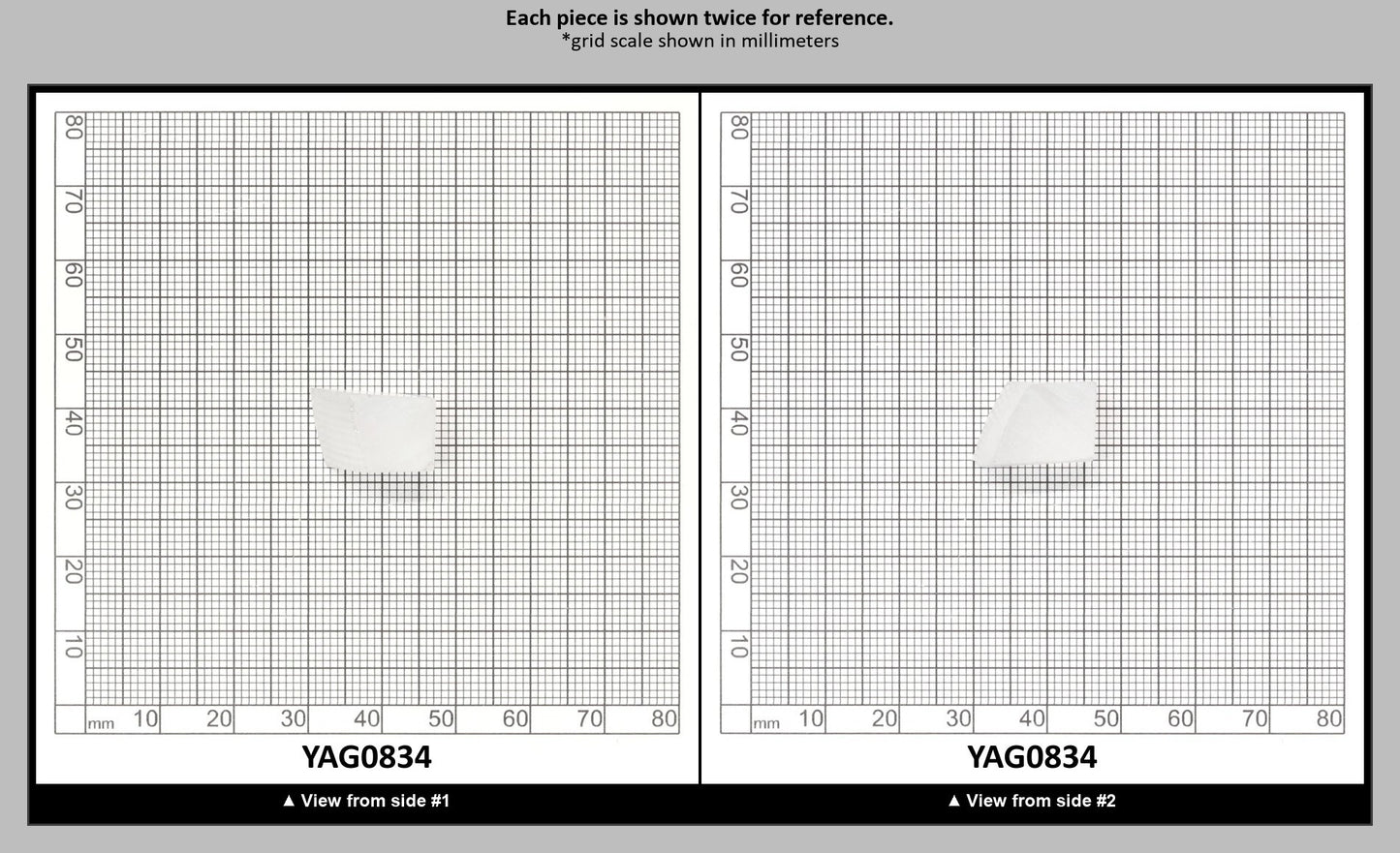 White YAG Faceting Rough for Gem Cutting - Various Sizes : YAG0834