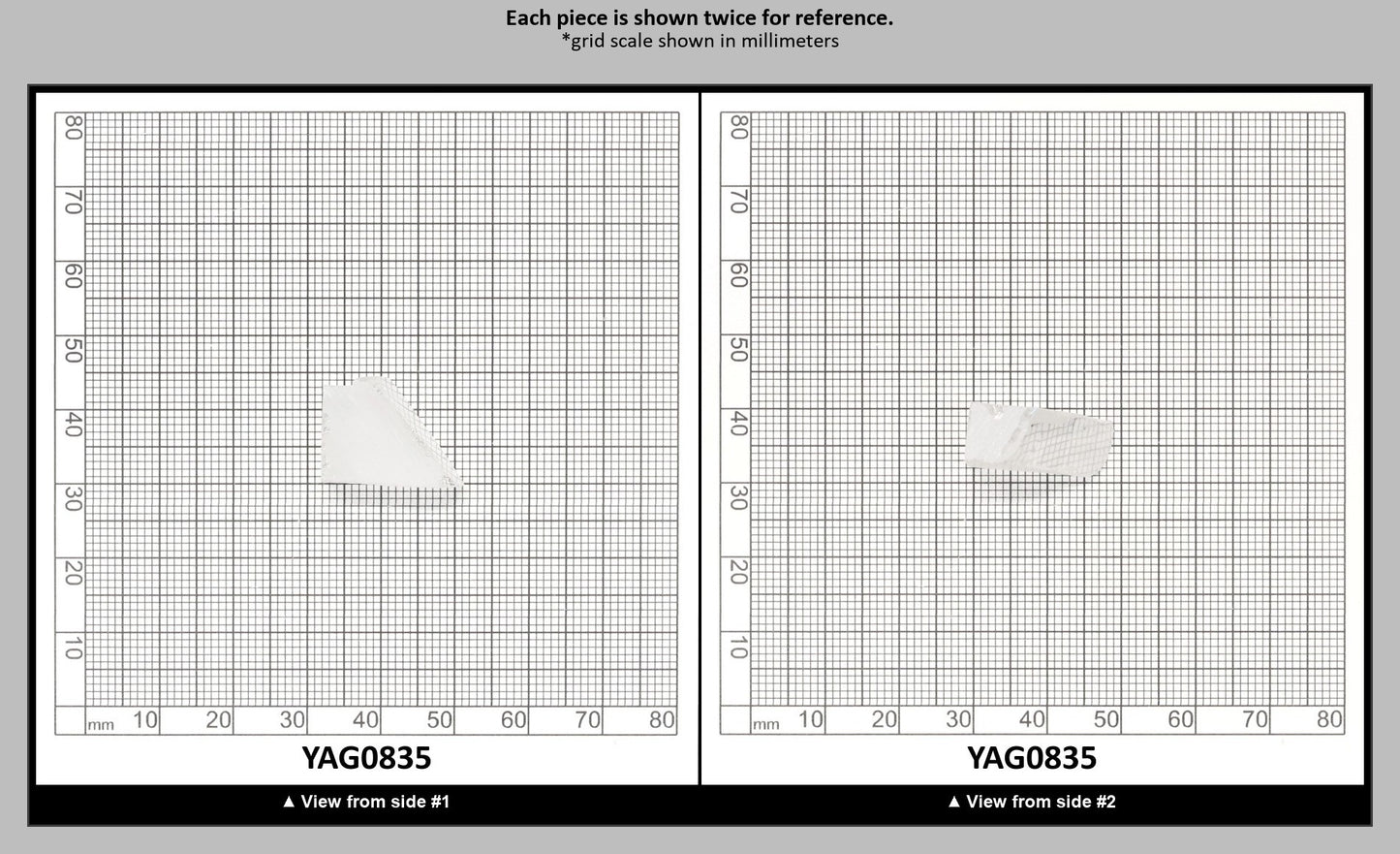 White YAG Faceting Rough for Gem Cutting - Various Sizes : YAG0835