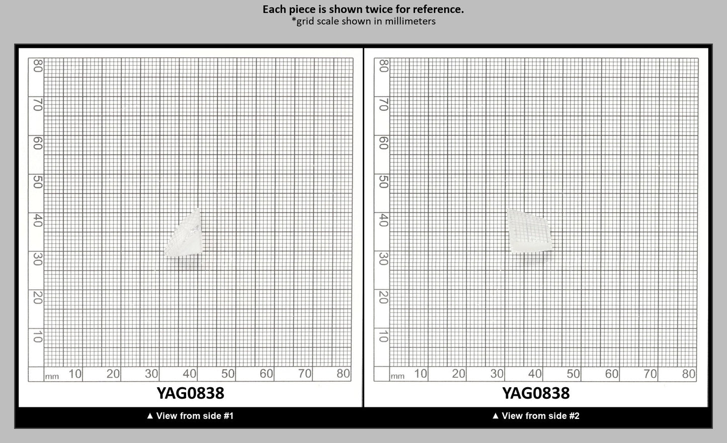 White YAG Faceting Rough for Gem Cutting - Various Sizes : YAG0838