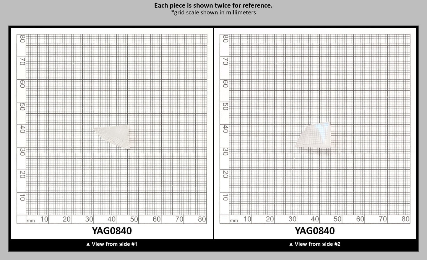 White YAG Faceting Rough for Gem Cutting - Various Sizes : YAG0840