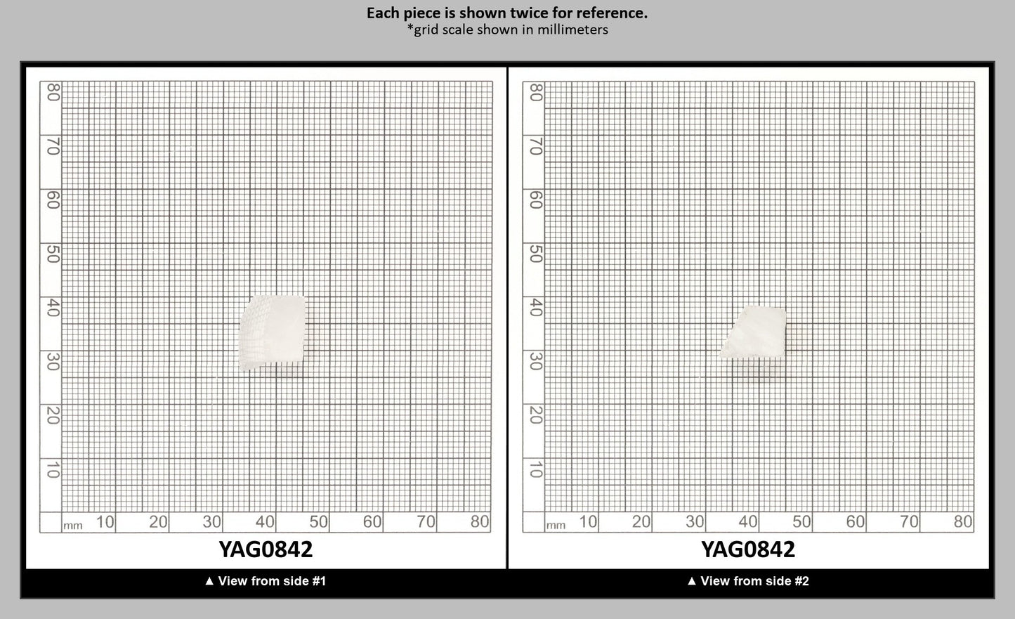 White YAG Faceting Rough for Gem Cutting - Various Sizes : YAG0842