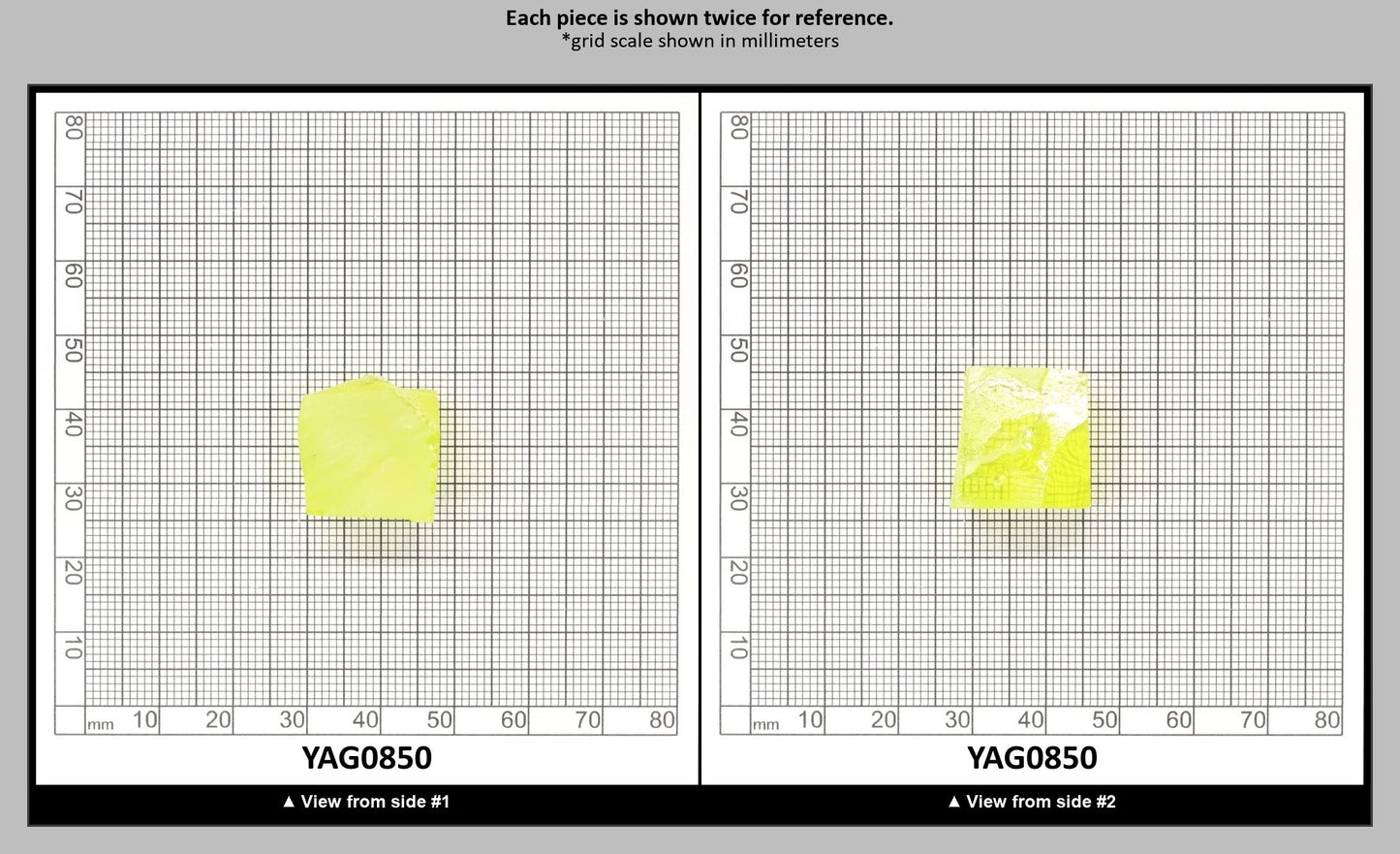Neon Yellow YAG Faceting Rough for Gem Cutting - Various Sizes : YAG0850